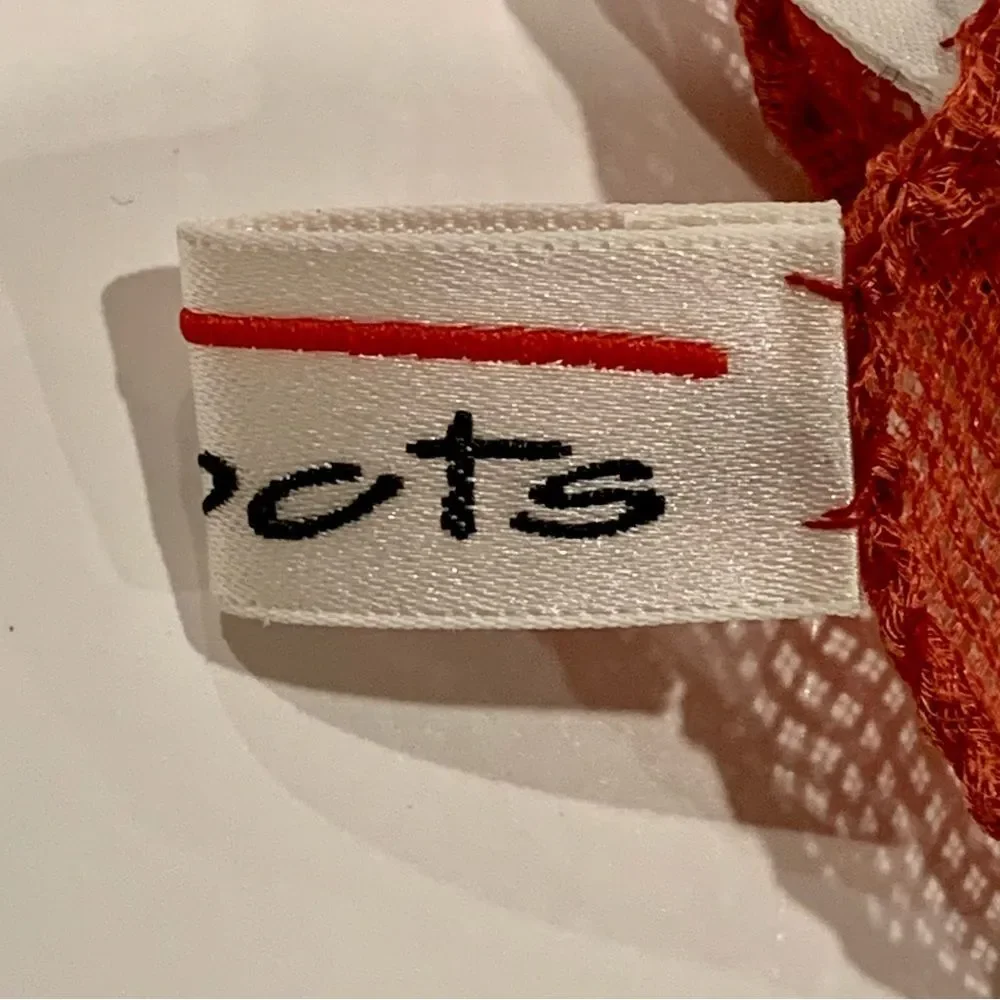 Talbots Peach Salmon &‎ Gold Silk Scarf